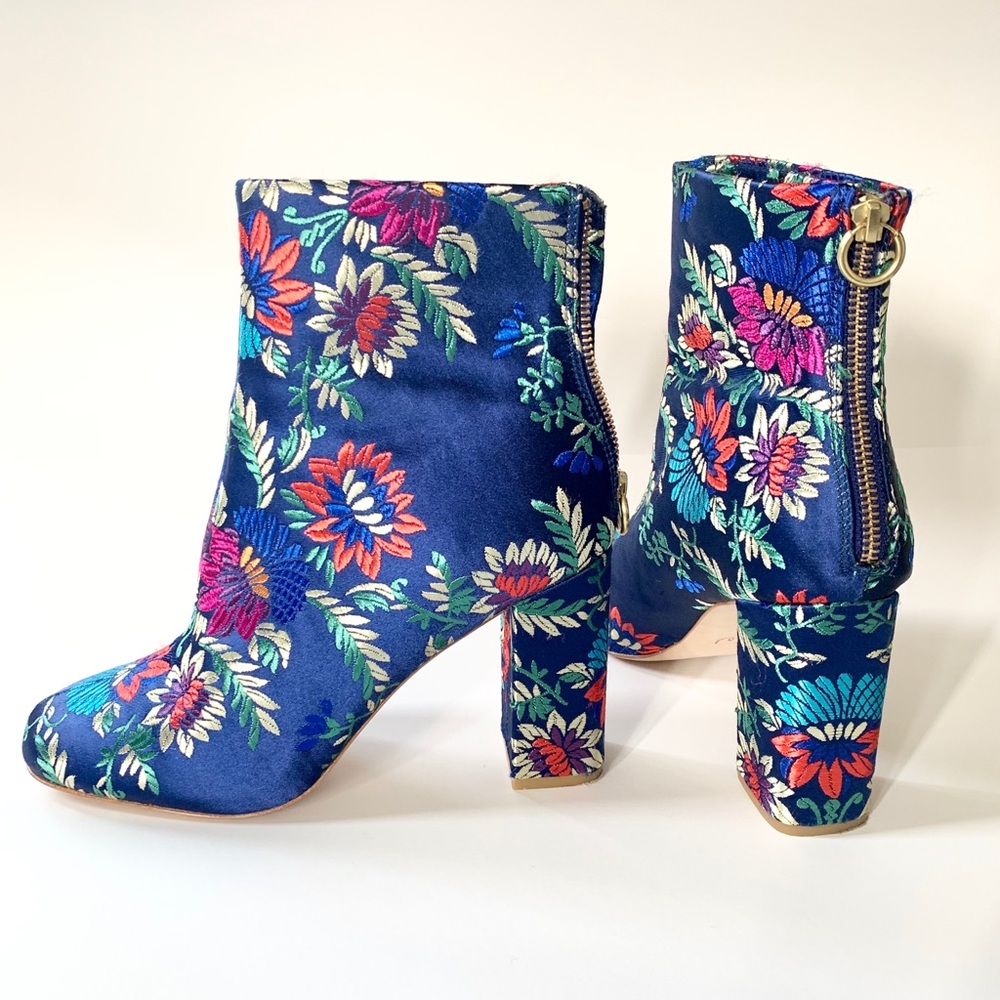 Joie Floral Brocade Ankle Boots